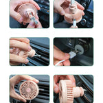 Ventilatore per auto con interfaccia USB multifunzione Mini lampada a LED per auto