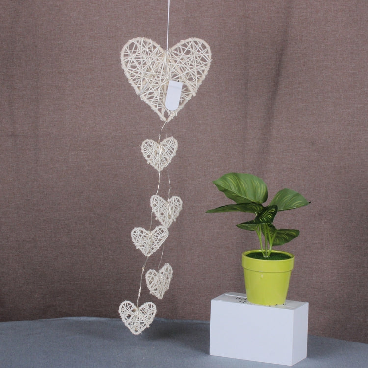 Ornamenti creativi per la stanza della campana con cuore d'amore in rattan, MS0033