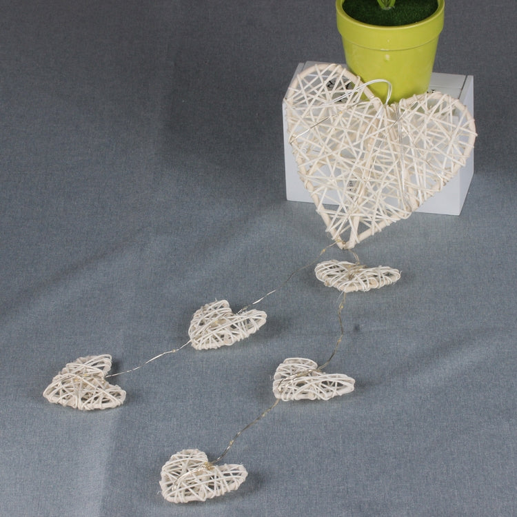 Ornamenti creativi per la stanza della campana con cuore d'amore in rattan, MS0033