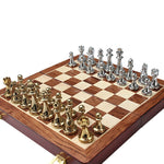 Set di scacchi per scacchiera europea semplice in lega di zinco, European Chess Set