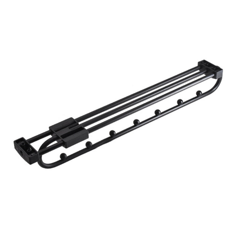 Hardware per guardaroba Asta appendiabiti push-pull, Y03 Black 16 inches 7 beads, Y03 Black 18 inch 8 Beads
