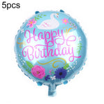 Giocattolo decorativo per feste di compleanno in alluminio con cigno bianco rotondo da 5 pezzi, 18 inches