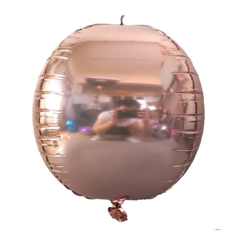 Decorazione di nozze per feste di festa Palloncino a specchio rotondo colorato 4D, 22 inches 4D