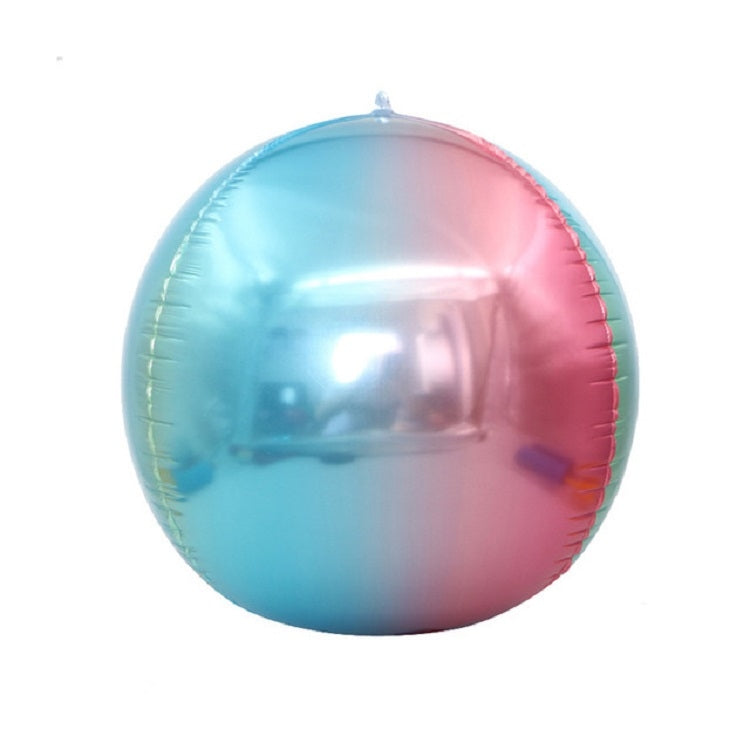 Decorazione di nozze per feste di festa Palloncino a specchio rotondo colorato 4D, 22 inches 4D