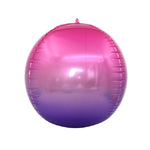 Decorazione di nozze per feste di festa Palloncino a specchio rotondo colorato 4D, 22 inches 4D