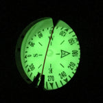 Bussola subacquea in stile orologio PW60 Quadrante a forte fluorescenza magnetica Bussola resistente alla corrosione, PW60 Watch-style Diving Compass