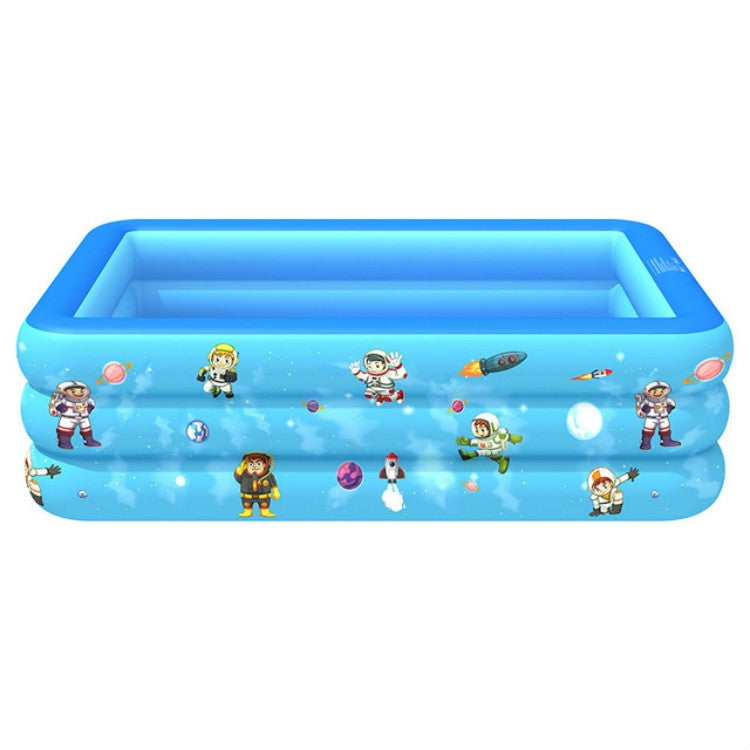 Piscina gonfiabile quadrata per bambini con modello aerospaziale per interni ed esterni per uso domestico, 120 x 85 x 35cm, 130 x 85 x 50cm, 150 x 110 x 50cm, 180 x 130 x 55cm, 210 x 135 x 55cm