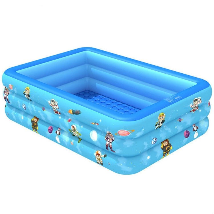 Piscina gonfiabile quadrata per bambini con modello aerospaziale per interni ed esterni per uso domestico, 120 x 85 x 35cm, 130 x 85 x 50cm, 150 x 110 x 50cm, 180 x 130 x 55cm, 210 x 135 x 55cm