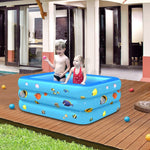 Piscina gonfiabile quadrata per bambini con modello aerospaziale per interni ed esterni per uso domestico, 120 x 85 x 35cm, 130 x 85 x 50cm, 150 x 110 x 50cm, 180 x 130 x 55cm, 210 x 135 x 55cm
