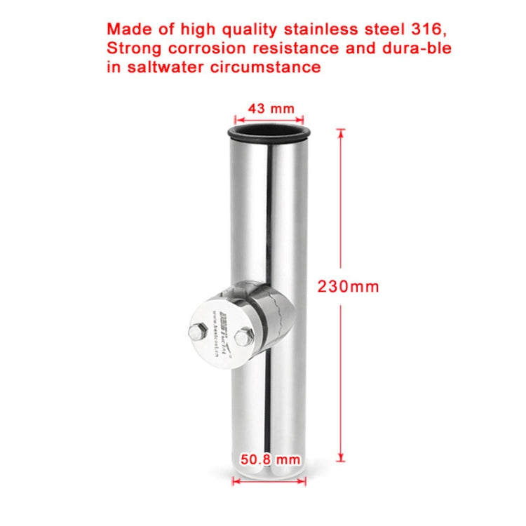 BSET MATEL Marine Hardware Acciaio inossidabile 316 Canna da pesca Sedile Staffa per pesca in mare per yacht, 19-26mm, 26-32mm