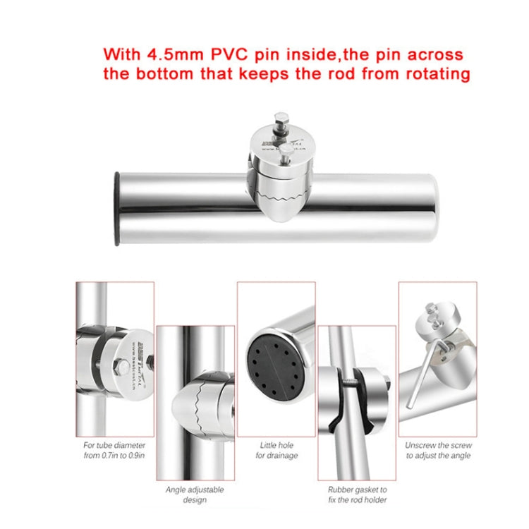 BSET MATEL Marine Hardware Acciaio inossidabile 316 Canna da pesca Sedile Staffa per pesca in mare per yacht, 19-26mm, 26-32mm
