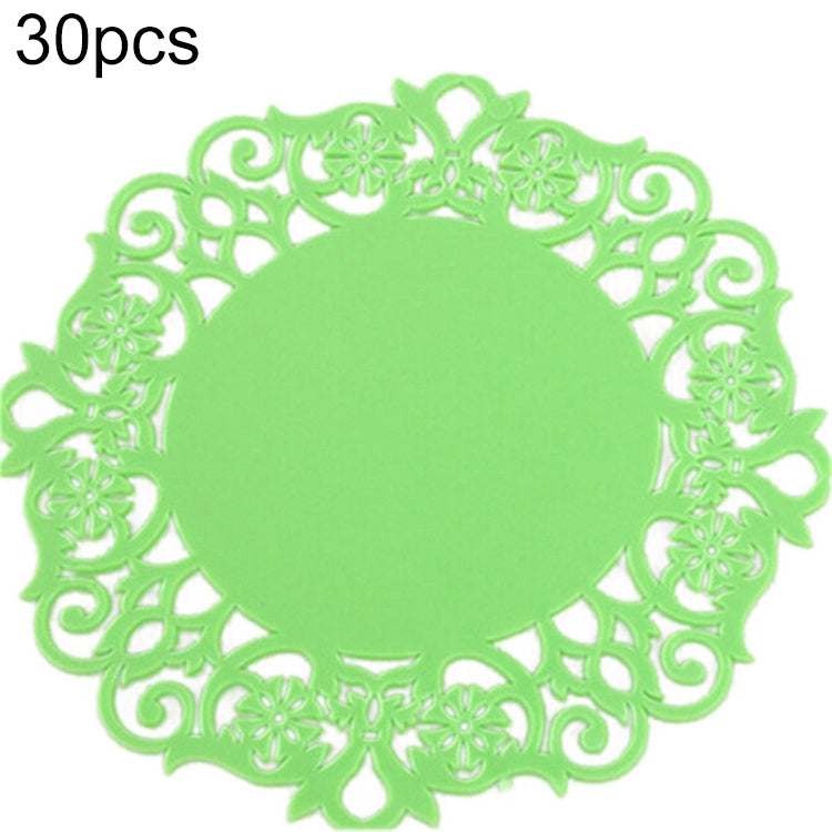 10 sottobicchieri caldi in pizzo con fiore in pizzo, in silicone, antiscivolo, isolanti, portabevande calde