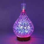 STB-XB10 Fuochi d'artificio 3D 7 colori LED Luce notturna Umidificatore Aroma Diffusore di oli essenziali Mist Maker, US Plug, EU Plug, UK Plug, AU Plug