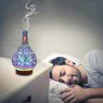 STB-XB10 Fuochi d'artificio 3D 7 colori LED Luce notturna Umidificatore Aroma Diffusore di oli essenziali Mist Maker, US Plug, EU Plug, UK Plug, AU Plug