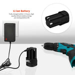 HILDA Trapano Elettrico Cacciavite a Batteria Batteria al Litio Mini Trapano Cacciavite a Batteria Utensili Elettrici, Spina UE, 16.8V with Carton Box, 12V with Carton Box, 12V with Plastic Box, 16.8V with Plastic Box