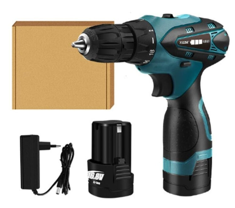 HILDA Trapano Elettrico Cacciavite a Batteria Batteria al Litio Mini Trapano Cacciavite a Batteria Utensili Elettrici, Spina UE, 16.8V with Carton Box, 12V with Carton Box, 12V with Plastic Box, 16.8V with Plastic Box