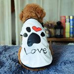 Vestiti per animali domestici Vestiti per cani con motivo amore per cani, XS, S, M, L, XL, XXL