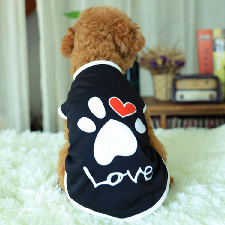 Vestiti per animali domestici Vestiti per cani con motivo amore per cani, XS, S, M, L, XL, XXL