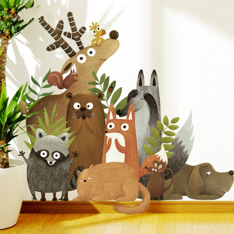 Adesivi murali animali creativi in PVC opaco 60x5 cm