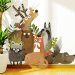 Animali creativi Cartoon Camera dei bambini Scuola materna Camera da letto TV Battiscopa Adesivi per la casa Adesivi per la decorazione della parete, Creative Animal
