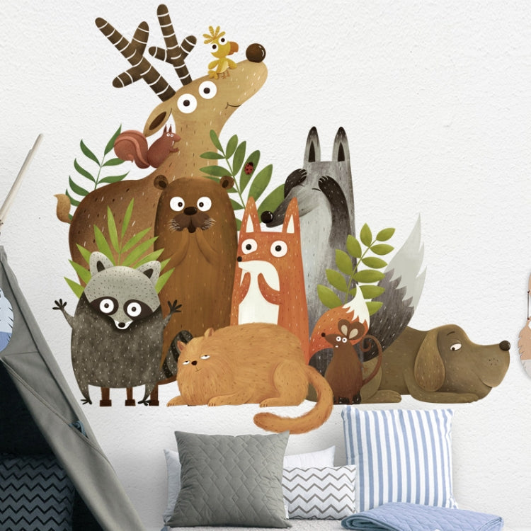 Animali creativi Cartoon Camera dei bambini Scuola materna Camera da letto TV Battiscopa Adesivi per la casa Adesivi per la decorazione della parete, Creative Animal