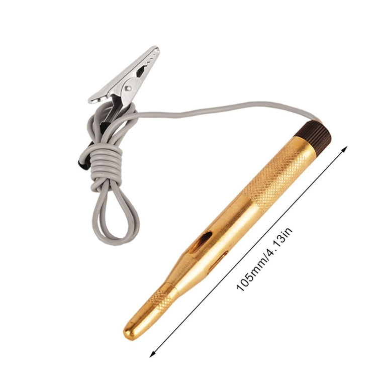 Matita per test di circuito automobilistico con luce di prova generale per penna elettrica in rame da 2 pezzi 6-24V, Copper Electric Pen