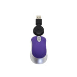 Mini mouse per computer cavo USB retrattile ottico ergonomico 1600 DPI piccoli mouse portatili per laptop