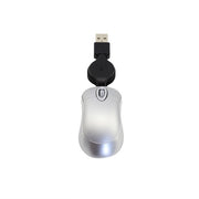 Mini mouse per computer cavo USB retrattile ottico ergonomico 1600 DPI piccoli mouse portatili per laptop