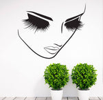 2 adesivi murali per trucco da parete per salone di bellezza, per studio di bellezza, decorazione artistica da parete, 40×34cm, 46×40cm, 57×49cm, 65×57cm