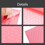 Borsa da imballaggio addensata per imballaggio logistico con pellicola a bolle di coestrusione rosa da 50 pezzi, 25x30cm, 32x38cm, 35x45cm, 35x38cm, 40x45cm, 50x45cm, 23x28cm, 28x35cm, 65x45cm