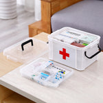Scatola medica per famiglie Scatola per medicinali d'emergenza medica multistrato Scatola per medicinali in plastica per uso domestico, S, L, XL