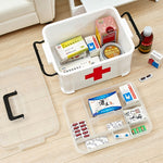 Scatola medica per famiglie Scatola per medicinali d'emergenza medica multistrato Scatola per medicinali in plastica per uso domestico, S, L, XL