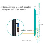 Adattatore audio adattatore in fibra ottica EMK da 3 pezzi Porta quadrata a testa di conversione porta rotonda
