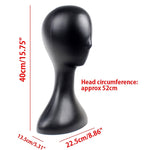 Manichino in plastica femminile Testa di manichino Modello Parrucca in schiuma Occhiali per capelli Espositore Bianco/Nero/Naturale