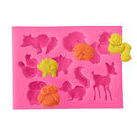 Animali Stampo in silicone Strumenti per decorare torte Pasticceria Stampo per sapone al cioccolato, Animals Shape