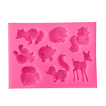 Animali Stampo in silicone Strumenti per decorare torte Pasticceria Stampo per sapone al cioccolato, Animals Shape