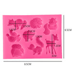Animali Stampo in silicone Strumenti per decorare torte Pasticceria Stampo per sapone al cioccolato, Animals Shape