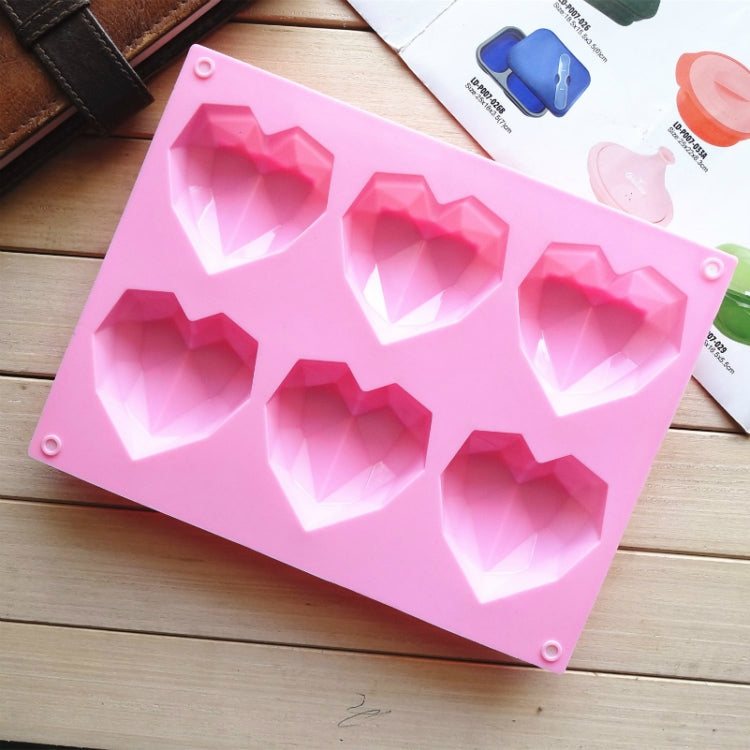 Stampo in silicone 6 in 1 a forma di cuore per stampi in silicone fai-da-te per torte con mousse, 6 in 1 Heart Shape