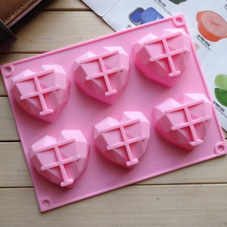 Stampo in silicone 6 in 1 a forma di cuore per stampi in silicone fai-da-te per torte con mousse, 6 in 1 Heart Shape