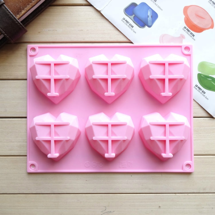 Stampo in silicone 6 in 1 a forma di cuore per stampi in silicone fai-da-te per torte con mousse, 6 in 1 Heart Shape