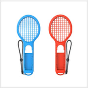BODE Maniglia piccola sinistra e destra Racchetta da tennis NS Game Grip Maniglia da gioco sportiva TNS1843 per Switch, Tennis Racket (Red and blue)