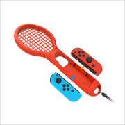 BODE Maniglia piccola sinistra e destra Racchetta da tennis NS Game Grip Maniglia da gioco sportiva TNS1843 per Switch, Tennis Racket (Red and blue)