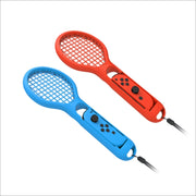 BODE Maniglia piccola sinistra e destra Racchetta da tennis NS Game Grip Maniglia da gioco sportiva TNS1843 per Switch, Tennis Racket (Red and blue)