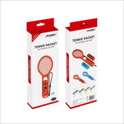BODE Maniglia piccola sinistra e destra Racchetta da tennis NS Game Grip Maniglia da gioco sportiva TNS1843 per Switch, Tennis Racket (Red and blue)