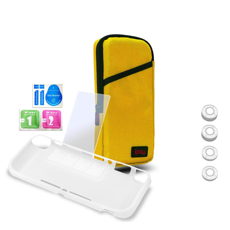 Custodia per host iplay Pellicola temperata + cappuccio basculante + guscio protettivo Borsa protettiva 7 in 1 Set di borse morbide per Switch Lite