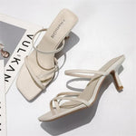 Sandali con tacco alto da donna alla moda con punta a spillo, 34, 35, 36, 37, 38, 39