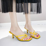 Sandali con tacco alto da donna alla moda con punta a spillo, 34, 35, 36, 37, 38, 39