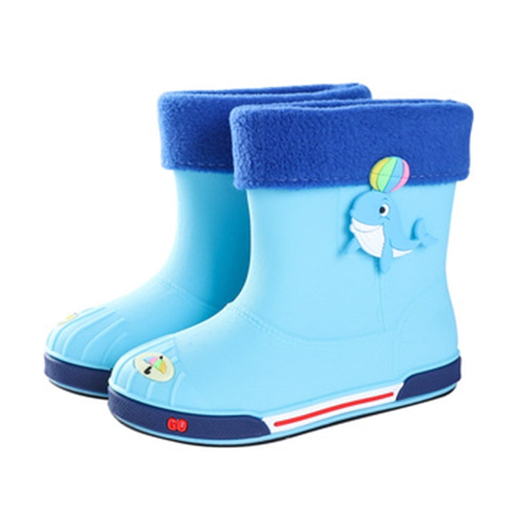 Stivali da pioggia corti per bambini antiscivolo e caldi in velluto, Inner Length 15cm With Cotton Cover, Inner Length 16cm With Cotton Cover, Inner Length 17cm With Cotton Cover, Inner Length 18cm With Cotton Cover, Inner Length 19cm With Cotton Cover...