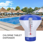 Termometro per piscina da 5 pollici Pillola d'acqua galleggiante Disinfezione impetuosa della piscina Dispenser automatico di farmaci Accessori per piscina, Style 1