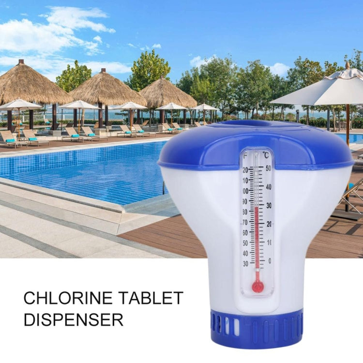 Termometro per piscina da 5 pollici Pillola d'acqua galleggiante Disinfezione impetuosa della piscina Dispenser automatico di farmaci Accessori per piscina, Style 1
